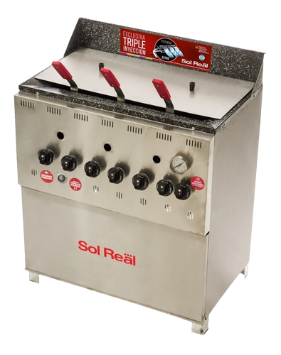 Freidora 42l 3canastos gnv triple inyeccion sol real -004087