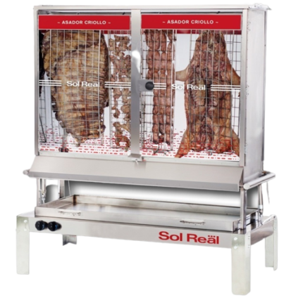 Asador criollo s/humo 2 puertas sol real -008282