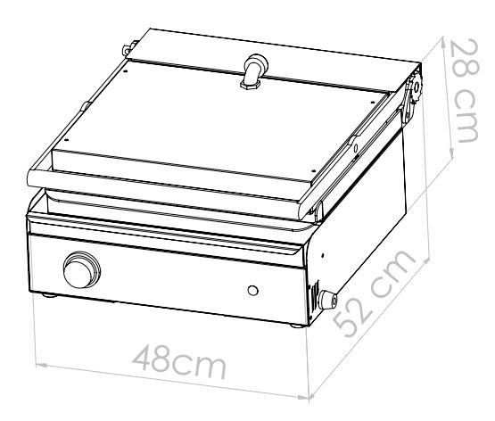 003172(1) Grill para panini 30x40  SPEEDY -003172 - Imagen 3